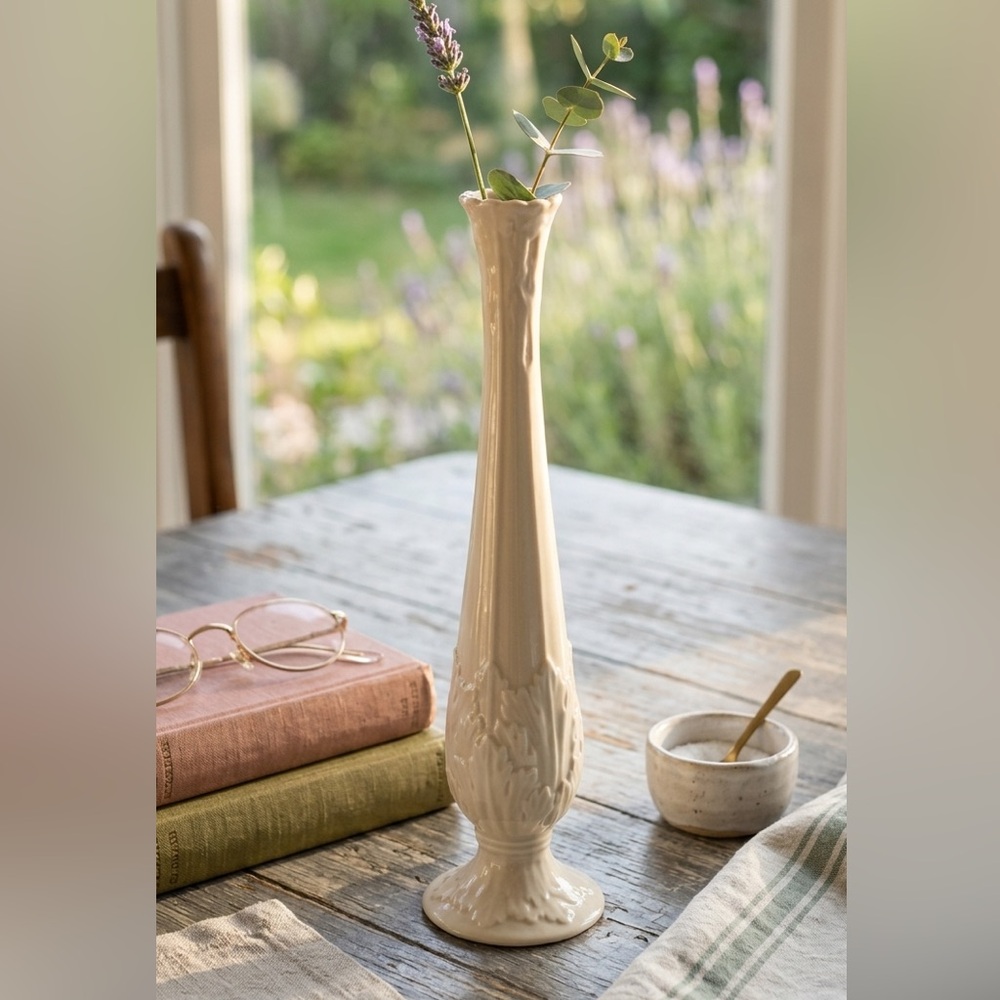 Lenox 11” Porcelain Bud Vase Florentine/ Woodland Collection